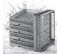 Lot de 5 paniers à vaisselle pour verres, couverts, tasses, gros, sans compartiment, 50 x 50 cm, pour lave-vaisselle commercial, pour couverts et petites pièces