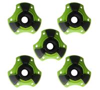 Lot de 5 paniers de protection pour bâtons de randonnée en forme de flocon de neige pour activités de plein air (vert)