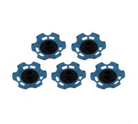 Lot de 5 paniers de randonnée en forme de flocon de neige pour randonnée, embouts de rechange avec protection contre la neige et la boue, compatibles avec bâtons de marche, orange/bleu (bleu)