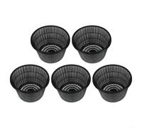 Lot de 5 paniers en maille en plastique pour plantes aquatiques de 20,3 à 7,6 cm de diamètre pour soutenir la santé des racines et la circulation de l'eau dans les étangs et les jardins
