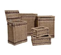 Lot de 5 Paniers Rangement "Tressé" 60cm Naturel