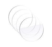 Lot de 5 panneaux acryliques transparents 8 mm x 7 cm, grande feuille ronde vierge transparente for projets de bricolage(8cm)