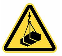 Lot de 5 panneaux adhésifs adhésifs de 15 cm - Autocollant triangle jaune signalisation dangereuse (15 cm, charge supportée