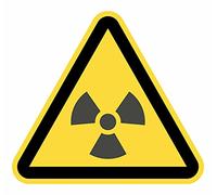 Lot de 5 panneaux adhésifs adhésifs pour avertissement Risque de radiation 15 cm autocollants triangle jaune signalisation dangereuse (15 cm)