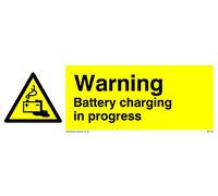 Lot de 5 panneaux « Danger Battery Charging In Progress » - 150 x 50 mm - L15