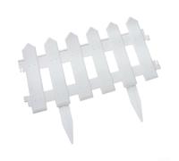 Lot de 5 panneaux de clôture de jardin blancs - Bordure décorative en plastique pour parterres de fleurs et pelouses - Facile à installer sans creuser - 20 x 40 cm (012)