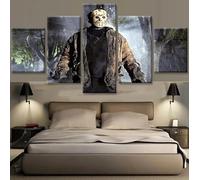 Lot de 5 panneaux de film d'horreur sur toile Décoration murale