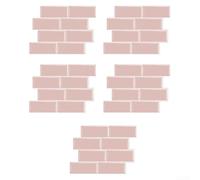 Lot de 5 panneaux de papier peint effet brique 3D imperméables pour cuisine, salle de bain, dosseret rustique, motif carrelage rouge, 29,5 x 21,5 cm