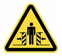 Lot de 5 panneaux de signalisation auto-adhésives de 15 cm autocollants triangle jaune dangereux (15 cm)