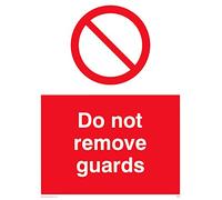 Lot de 5 panneaux « Do Not Remove Guards » - 150 x 200 mm - A5P