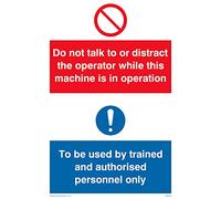 Lot de 5 panneaux « Do Not Talk Or Distract » - 100 x 150 mm - A6P