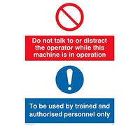 Lot de 5 panneaux Do Not Talk Or Distract 150 x 200 mm A5P