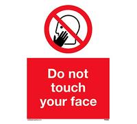 Lot de 5 panneaux « Do not touch face » 150 x 200 mm A5P