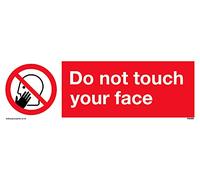 Lot de 5 panneaux « Do not touch face » 300 x 100 mm - L31