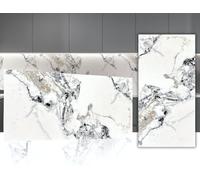 Lot de 5 panneaux muraux, aspect marbre, revêtement mural en PVC de qualité supérieure, 120 x 60 cm, 2,5 mm d'épaisseur, imperméable et résistant aux UV, résistant à l'humidité, alternative au