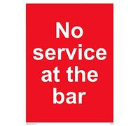 Lot de 5 panneaux « No service at the bar » 150 x 200 mm A5P