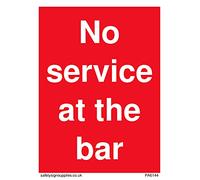 Lot de 5 panneaux « No service at the bar », 75 x 100 mm, A7P