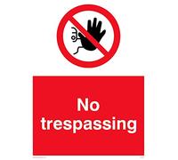 Lot de 5 panneaux « No Trespassing » 150 x 200 mm A5P