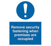 Lot de 5 panneaux « Remove Security When Occupied » - 150 x 200 mm - A5P