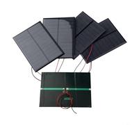 Lot de 5 panneaux solaires 5 V 200 mA cellules photovoltaïques 110 x 80 mm avec fil de 10 cm pour projets de bricolage, éclairage domestique, appareils à faible consommation