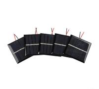 Lot de 5 panneaux solaires photovoltaïques 0 45 W 3 V, idéal pour les solutions d'éclairage extérieur 54 x 54 mm
