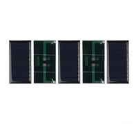 Lot de 5 panneaux solaires polycristallins de 30 x 60 mm 0,25 W pour projets de bricolage, lampes de jardin et petits systèmes solaires avec capacité de charge de 3,7 V