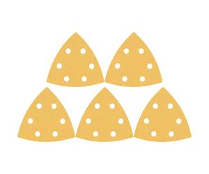Lot de 5 papiers abrasifs ponceuse triangulaire multi matériaux 93mm grain 80 Expert C470 Bosch