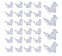 Lot de 5 paquets d'ongles colorés en forme de papillon 3D pour ongles en acrylique