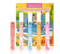 Lot de 5 parfums pour femme, spray corporel longue durée, brume parfumée pour cheveux et corps, spray corporel, parfum pour femme, coffret cadeau, 5 x 10 ml