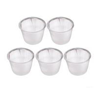 Lot de 5 passoires à thé en acier inoxydable avec maille fine pour brasser la théière, garder les feuilles de thé et le marc de café hors de votre boisson