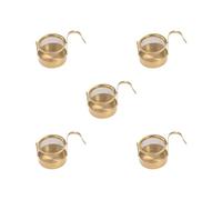 Lot de 5 passoires à thé rotatives portables robustes pour salon, bureau, hôtel Doré