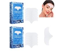 Lot de 5 patchs anti-rides au collagène et à la vitamine E pour homme et femme, traitement du visage de nuit pour lisser les lignes du front et les lignes du sourire, réutilisables et