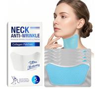 Lot de 5 patchs anti-rides pour le cou pour raffermir et raffermir le cou | Patchs hydratants et nourrissants en silicone anti-rides pour le visage au collagène lisse et ferme