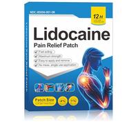 Lot de 5 patchs de soulagement de la douleur lidocaïne - Force maximale de 4 % - Action rapide pour soulager le dos, le cou et les épaules