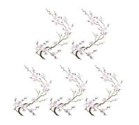 Lot de 5 patchs floraux pour sac à dos, sans , vif, autocollant | Jolis patchs de fleurs en forme de vigne comme décoration de sac à dos pour jeans, vestes, sacs à dos, t-shirts et plus