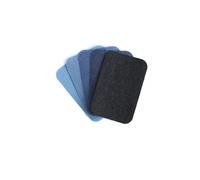 Lot De 5 Patchs Thermocollants Carrés Pour Jeans Un Jean Bleu 5x7.5 Cm