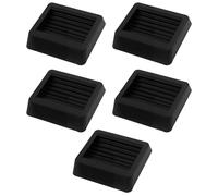 Lot de 5 patins de meubles antidérapants en caoutchouc rectangulaires pour tous les sols et roues, canapés, lits