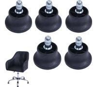 Lot De 5 Patins De Sol Hwc-K72 Au Lieu De Roulettes - Stabilité Ferme Pour Chaise De Bureau/De Salle À Manger, Patins De Pied, Ø 11mm Noir Multicolore