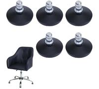 Lot de 5 Patins de Sol HWC-K73 au Lieu de roulettes - stabilité Fixe pour Chaise de Bureau/de Salle à Manger, Patins de Pied, Ø 11mm - Noir