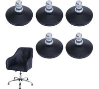 lot de 5 patins de sol HWC-K73 au lieu de roulettes - stabilité fixe pour chaise de bureau/de salle à manger, patins de pied, Ø 11mm ~ noir