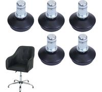 Lot De 5 Patins De Sol Hwc-K74 Au Lieu De Roulettes - Pied Fixe Pour Chaise De Bureau/De Salle À Manger, Patins De Pied, Ø 11mm Noir Multicolore