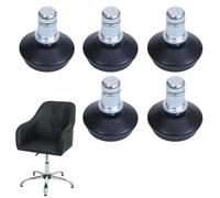Lot De 5 Patins De Sol Hwc-K74 Au Lieu De Roulettes - Pied Fixe Pour Chaise De Bureau/De Salle À Manger, Patins De Pied, Ø 11mm Noir Multicolore