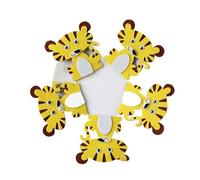 Lot de 5 patins en feutre coloré pour fruits, légumes, dessins animés, loisirs créatifs, non tissés, décoration murale, autocollant (Tigre)