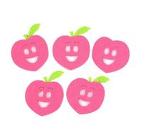 Lot de 5 patins en feutre coloré pour fruits, légumes, dessins animés mixtes, loisirs créatifs, patch non tissé, décoration murale, autocollant (pêche)