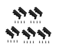 Lot de 5 PCB DIN pour rail C45 - 5 ensembles de circuits imprimés en plastique faciles à installer et à enlever. Le pas du trou est de 2,5 cm. Matériau : plastique de couleur grise (noir)