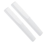 Lot de 5 Peignes à Cheveux Blanc en Plastique Double Face | Dents Fines et Larges, Évite les Nœuds, Coiffage sur Cheveux Mouillés, pour Salons et Stylistes