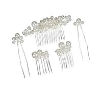 Lot de 5 peignes à cheveux élégants en strass et épingles pour mariée Bal de promotion U Perles en forme de mariage Accessoires de cheveux pour crayons de mariée