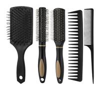 Lot de 5 peignes à cheveux pour femme, y compris une brosse à cheveux, un peigne bouclé, un peigne ovale, des peignes à queue de rattail et une brosse droite pour homme et femme pour cheveux humides