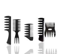 Lot de 5 peignes à cheveux pour homme - Peigne à dents larges - Pour Quiff, Pompadour, Undercut - Convient à tous les types de coiffures pour homme - Style vintage - Convient pour un usage domestique