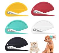 Lot de 5 peignes démêlants pour animaux de compagnie, brosse pour enlever les nœuds pour chien et chat, outil de toilettage professionnel pour poils emmêlés, peigne de démêlage efficace, fournitures